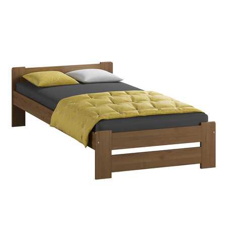 Emelt masszív ágy ágyráccsal 90x200 cm Tölgy Home Line