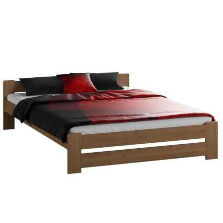 Emelt masszív ágy ágyráccsal 160x200 cm Tölgy Home Line