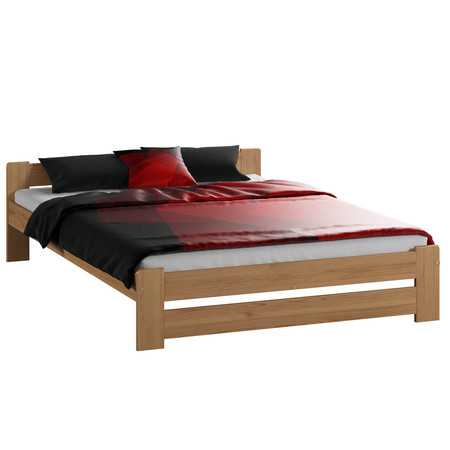 Emelt masszív ágy ágyráccsal 160x200 cm Égerfa Home Line
