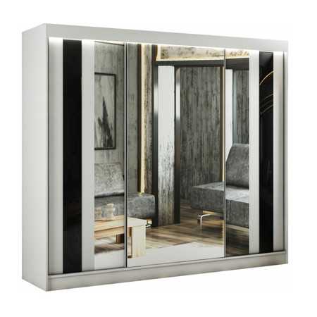 Como Gardróbszekrény (250 cm) Fekete Sonoma tölgy Furniture