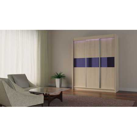 Tanna Gardróbszekrény (180 cm) Sonoma tölgy / Lila Furniture