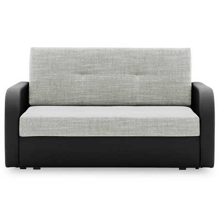 Szétnyitható kanapé FASO I 120 Fekete eko-bőr + Világosszürke SG-nábytek
