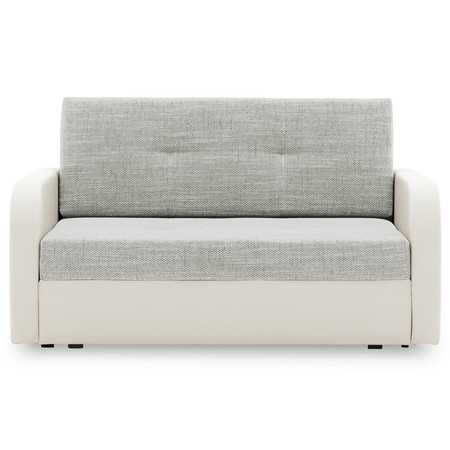 Szétnyitható kanapé FASO I 120 Fehér eko-bőr + Világosszürke SG-nábytek