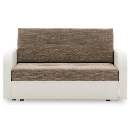 Szétnyitható kanapé FASO I 120 Fehér eko-bőr + Barna SG-nábytek