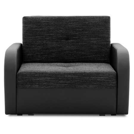 Szétnyitható fotel FASO I 80. Fekete eko-bőr + Fekete SG-nábytek