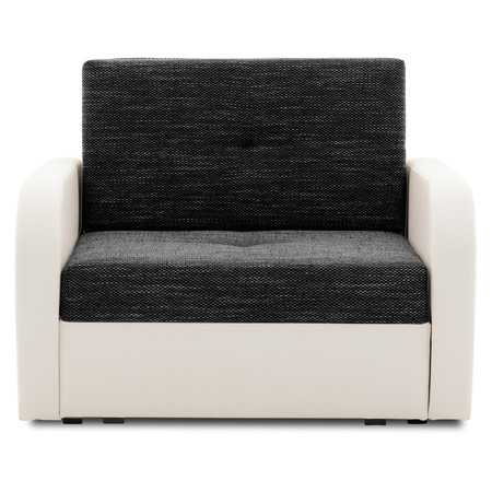 Szétnyitható fotel FASO I 80. Fehér eko-bőr + Fekete SG-nábytek