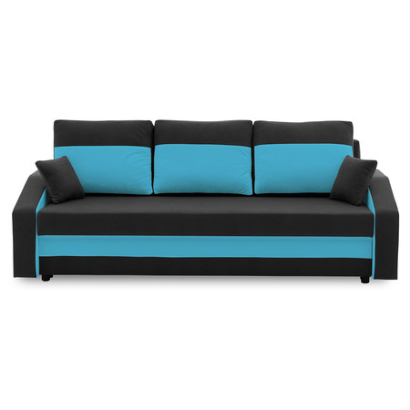 Nagyméretű kanapéágy HEWLET PLUS Color Fekete + Világoskék SG-nábytek