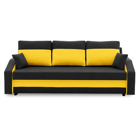 Nagyméretű kanapéágy HEWLET PLUS Color Fekete + Sárga SG-nábytek