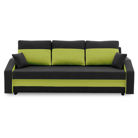 Nagyméretű kanapéágy HEWLET PLUS Color Fekete + zöld SG-nábytek