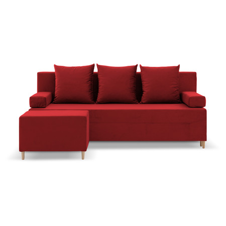 Rozkládací pohovka s podnožkou FIREZE - kronos Červená SG-nábytek