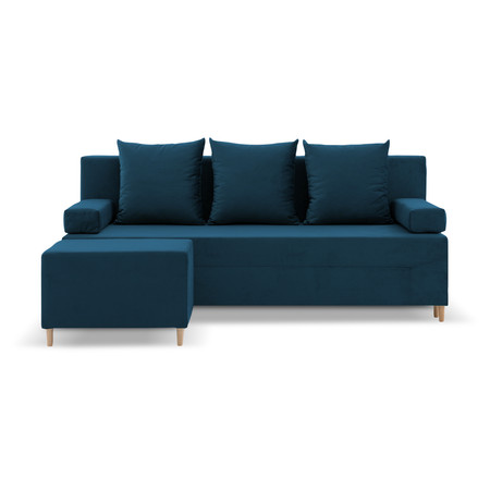 Rozkládací pohovka s podnožkou FIREZE - kronos Modrá SG-nábytek