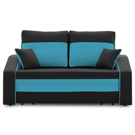 Kanapéágy HEWLET PLUS Color Fekete + Világoskék SG-nábytek