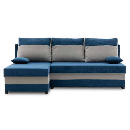 Összecsukható sarok ülőgarnitúra DELIUS Kék + szürke SG-nábytek