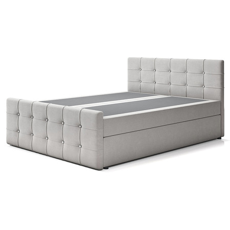 Čalouněná postel TRENTO s pružinovou matrací 180x200 cm Světle šedá SG butor